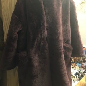 Purple Faux Fur Coat